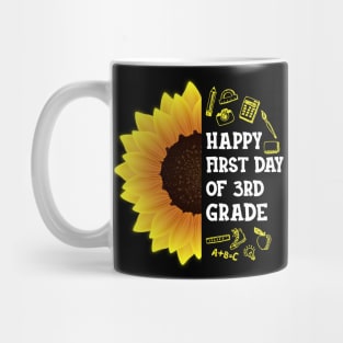 Happy First Day Of 3rd grade Sunflower Teacher Student Back To School Gift Mug